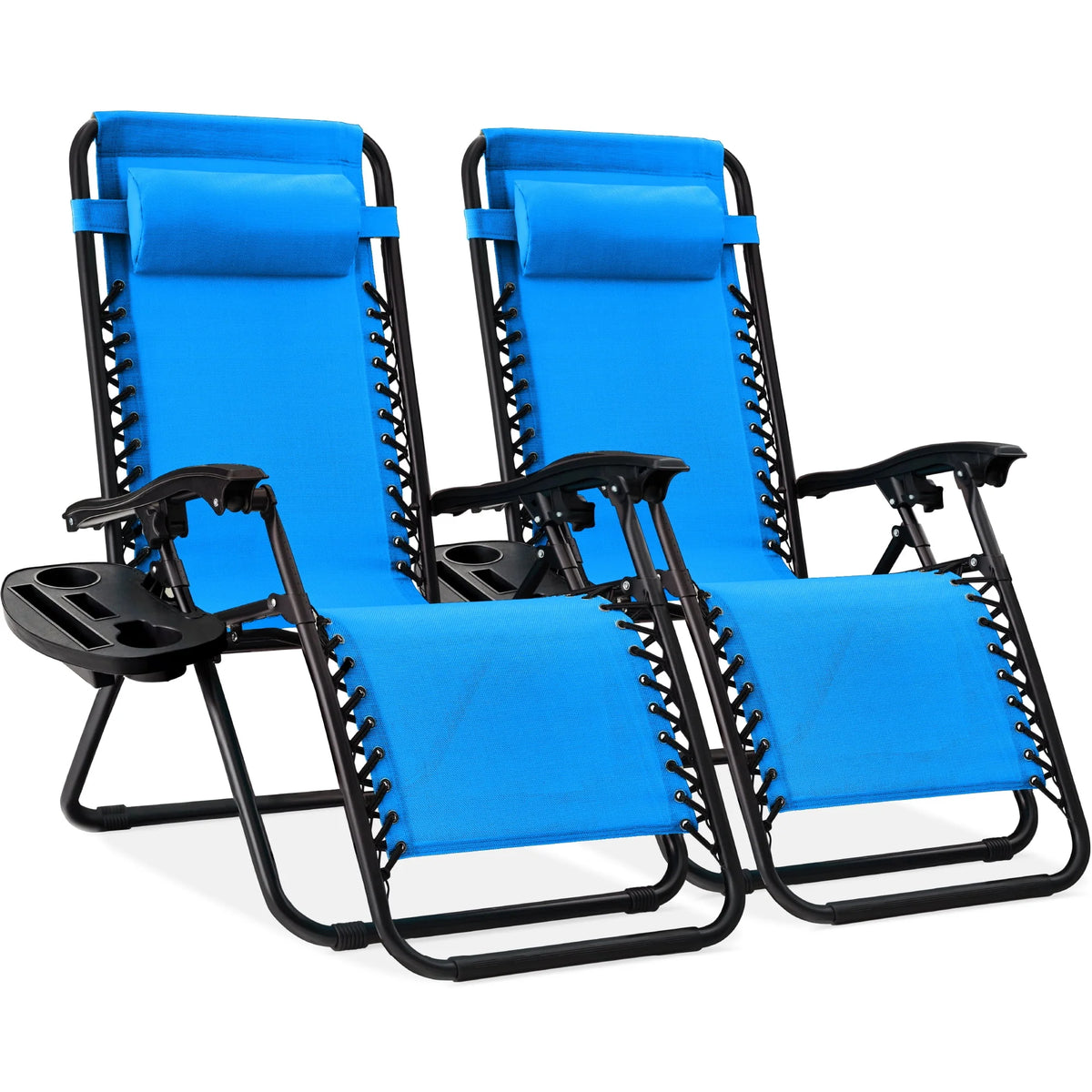 Set of 2 Gray Zero Gravity Lounge Chair Recliners P882339