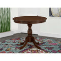 Antique Round Wood Table with Mahogany Top S5460