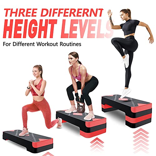 Adjustable Aerobic Exercise Step with 4" 6" 8" Risers Y73018