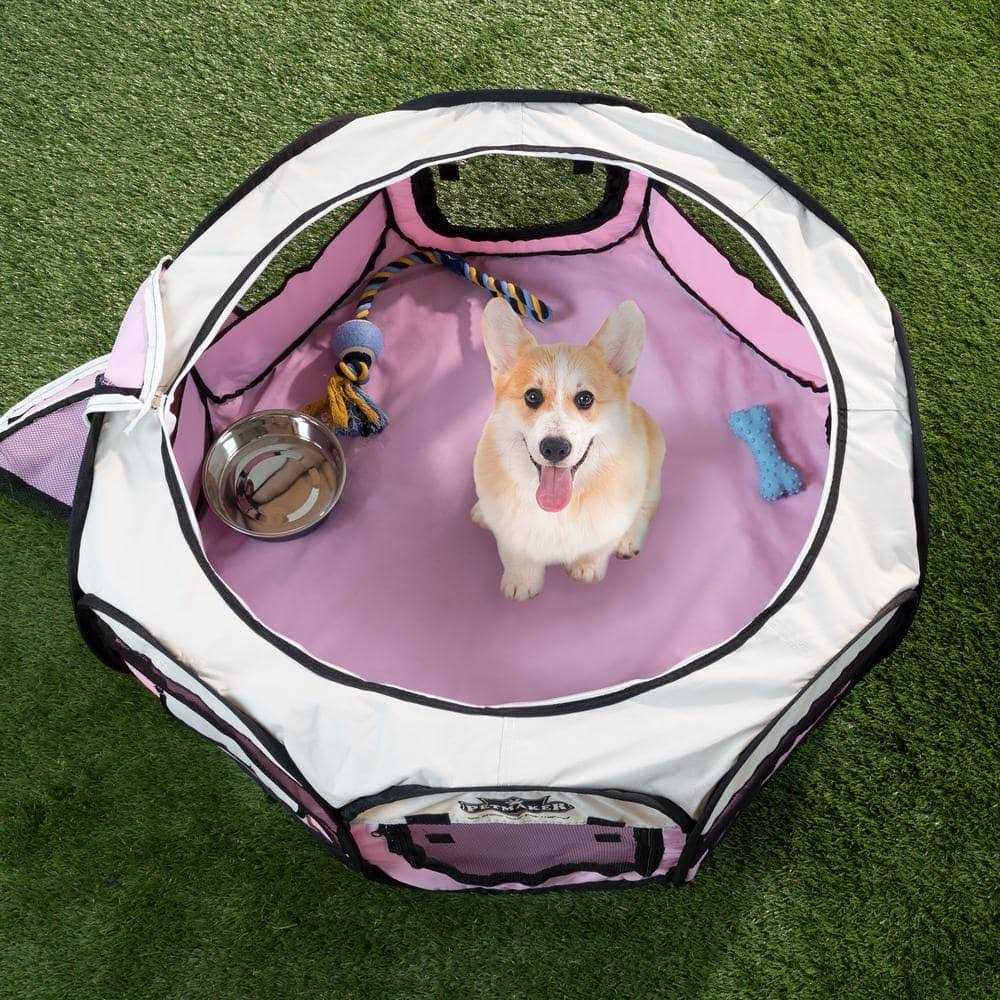 Portable Pop-Up Pet Play Pen with Carrying Bag H323757
