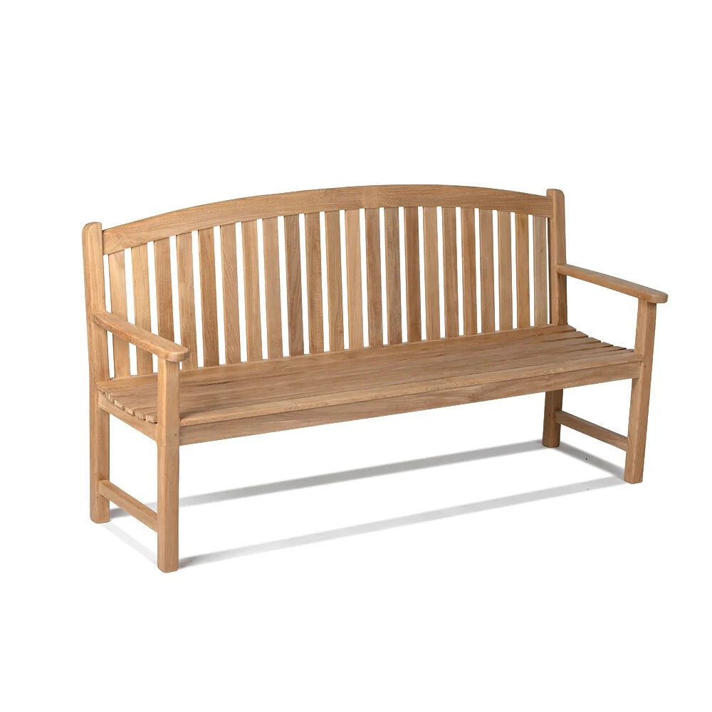 Grade A Teak 71in Bow-Back Bench W5841