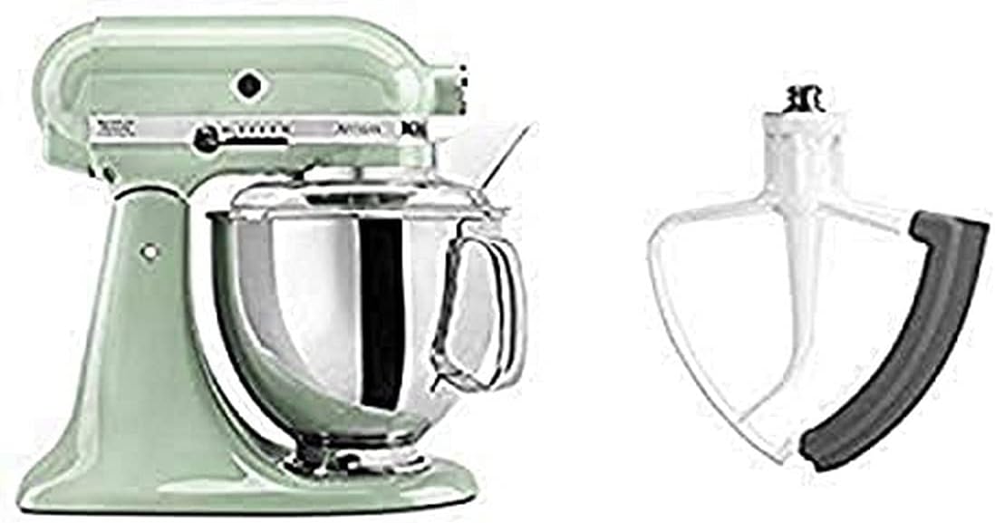 5-Qt. Stand Mixer with Pouring Shield - Pistachio and Flex Edge Beater for Tilt-Head Stand Mixers Bundle Y863