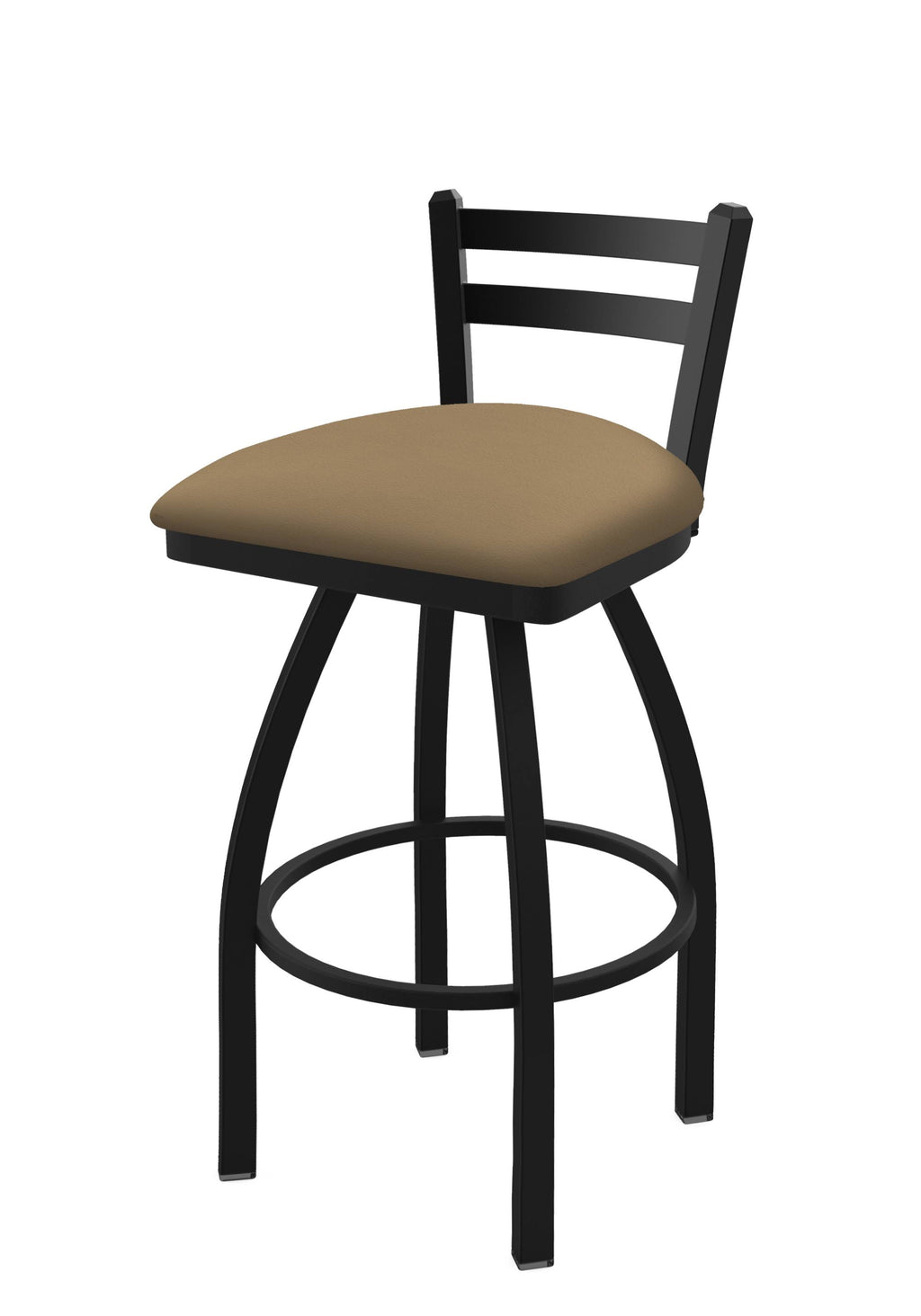 Low Back Swivel Counter Stool with Black Wrinkle Seat S110519