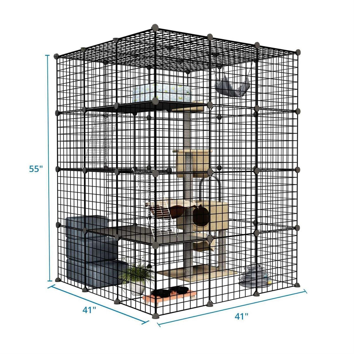 Outdoor Cat House Enclosure with Large Enter Door N25945