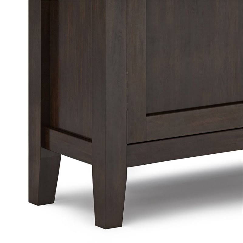 Solid Wood Low Storage Cabinet in Brunette Brown W99225
