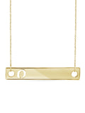 14K Gold Over Silver Bar Necklace K149