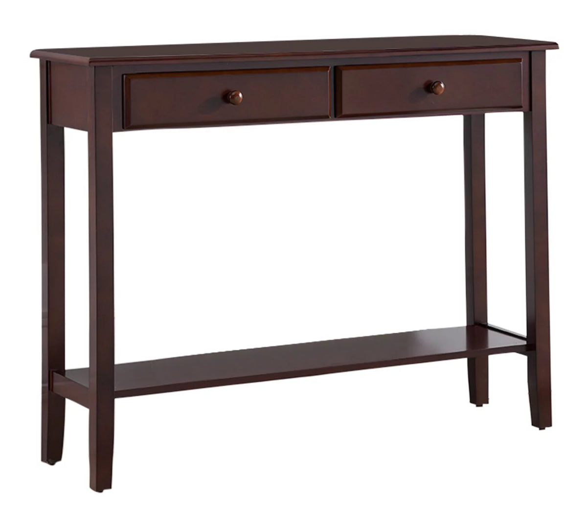Wood Console Entryway Table with 2 Drawers & Lower Shelf B24807