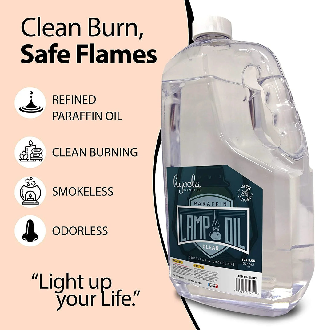 Clean Smokeless Liquid Paraffin Lamp Oil, Clear, 1 Gallon P943