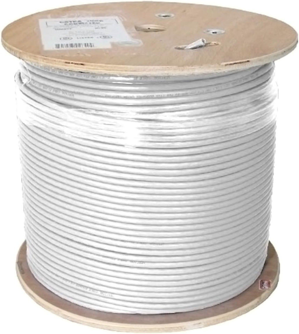 Cat6A UTP 23AWG Solid Bare Copper 1000ft Ethernet Cable, Blue Q3859