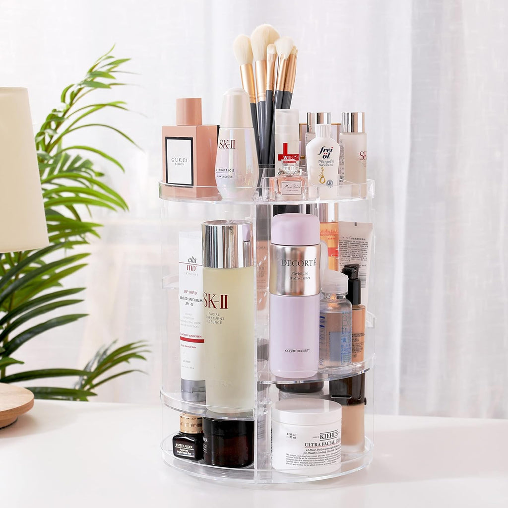 Clear Transparent 8 Layers Spinning Makeup Organizer O817579