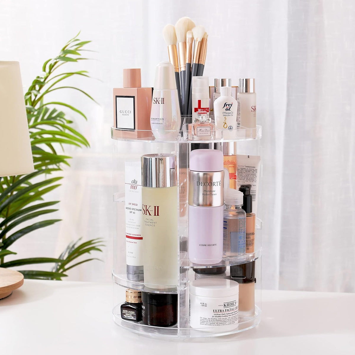 Clear Transparent 8 Layers Spinning Makeup Organizer O817579
