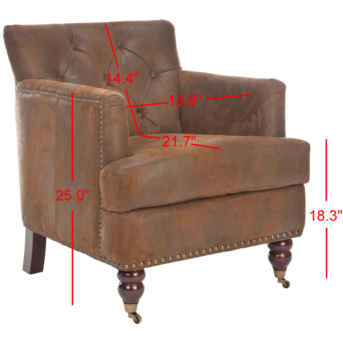 Brown Tufted Club Chair S817696