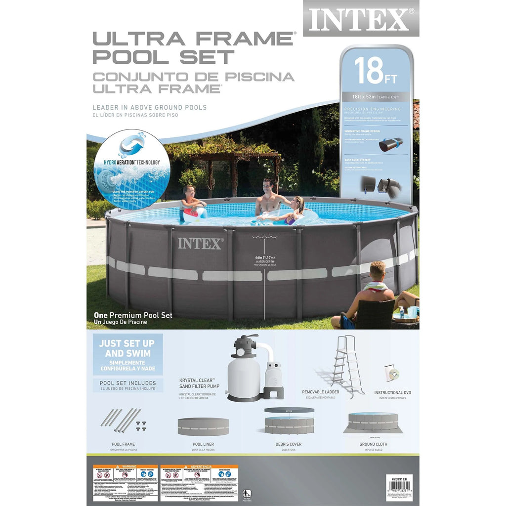 18ft X 52in Ultra Frame Pool Set with Sand Filter Pump G170