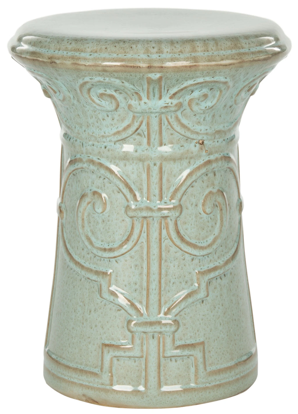 Aqua Ceramic Garden Stool R255