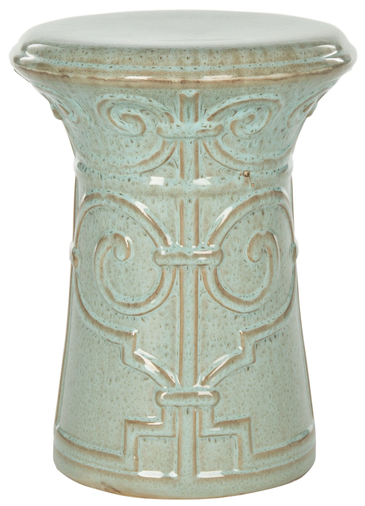 Aqua Ceramic Garden Stool R255
