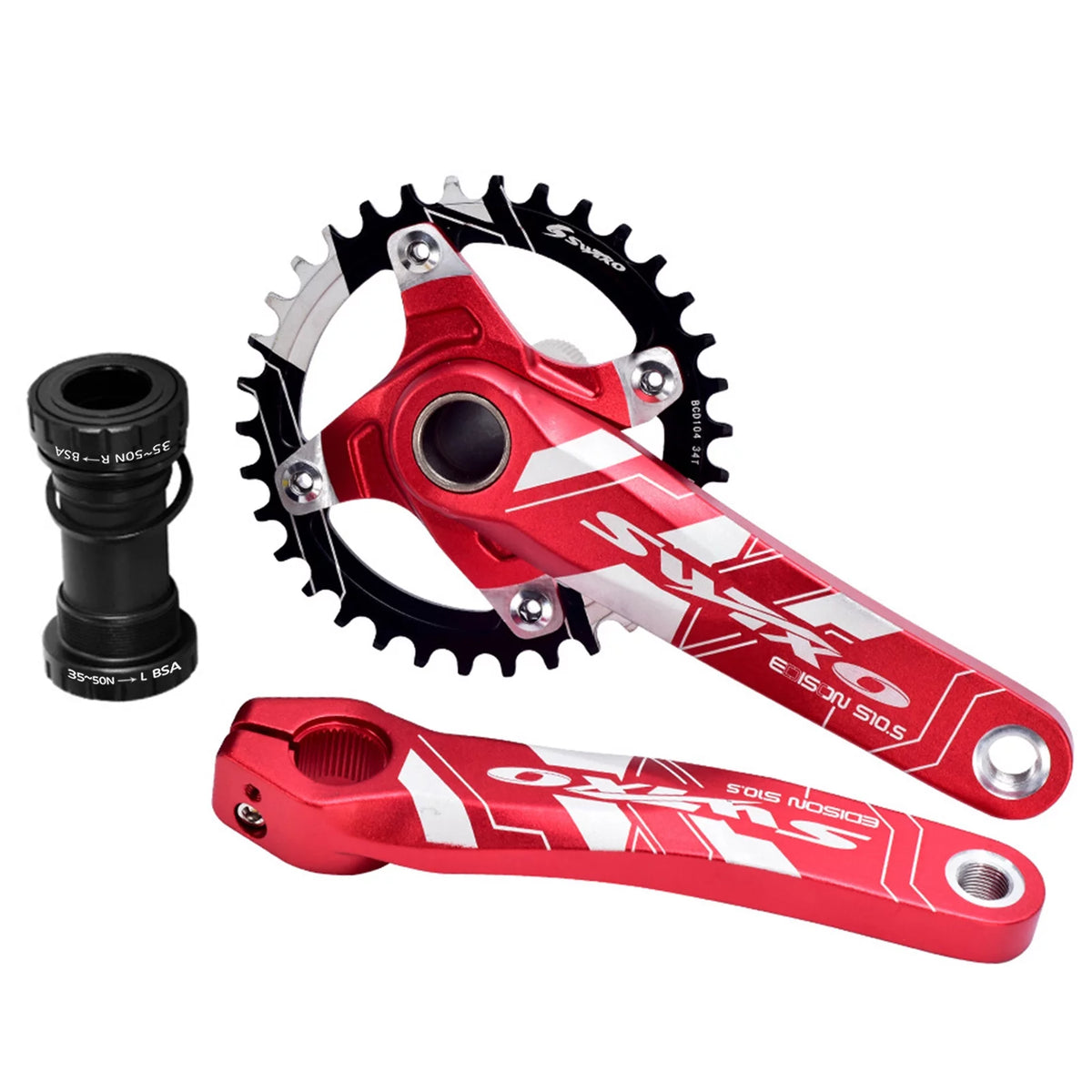 170mm 104 BCD Mountain Bike Crankset with Chainring and Bottom Bracket L818223