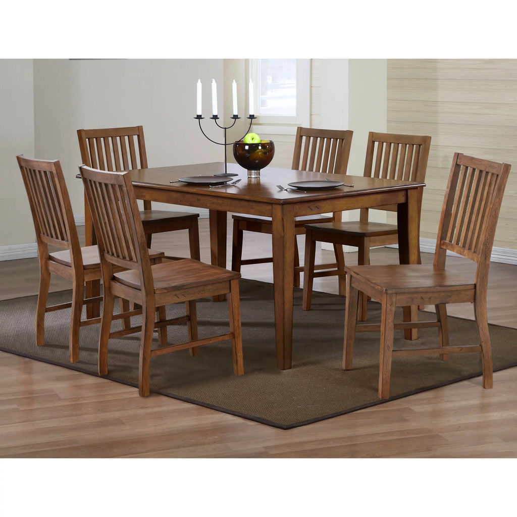 7-Piece Brown Wood Dining Set N793578