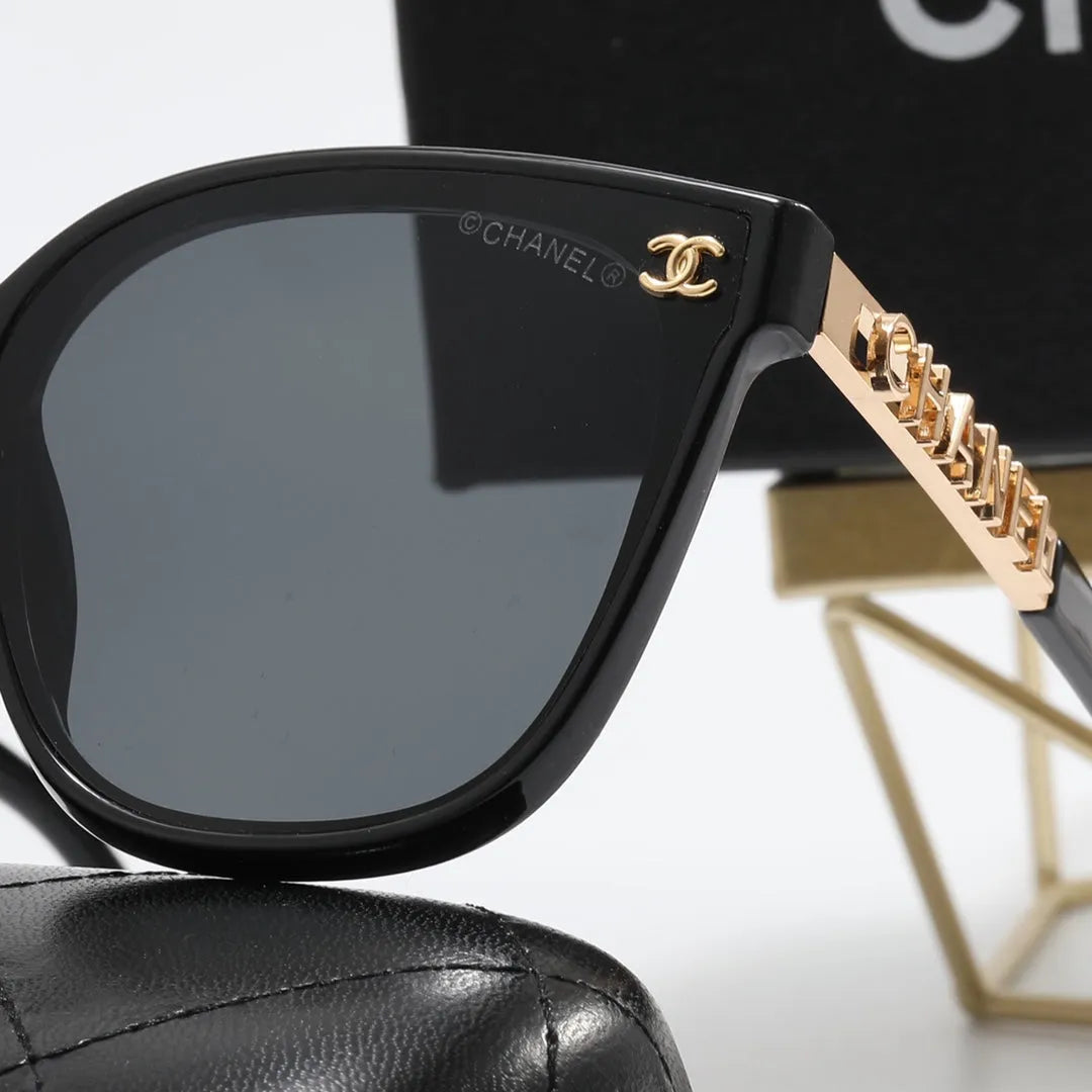 Double C Hollow Large Letter Polarized Sunglasses U18828