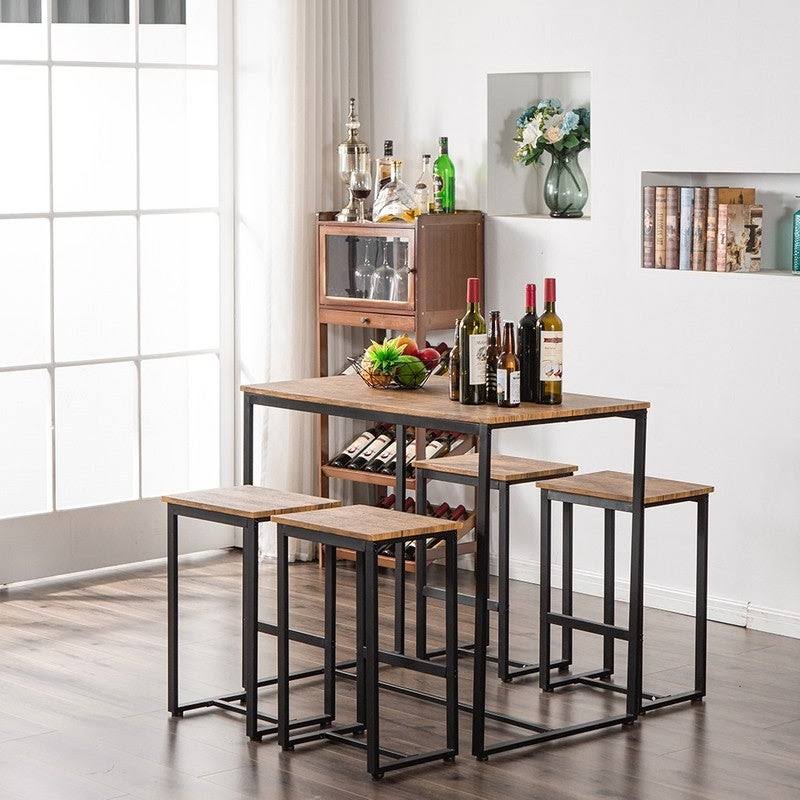 Walnut Finish 5-Piece Counter Height Pub Dining Set U746