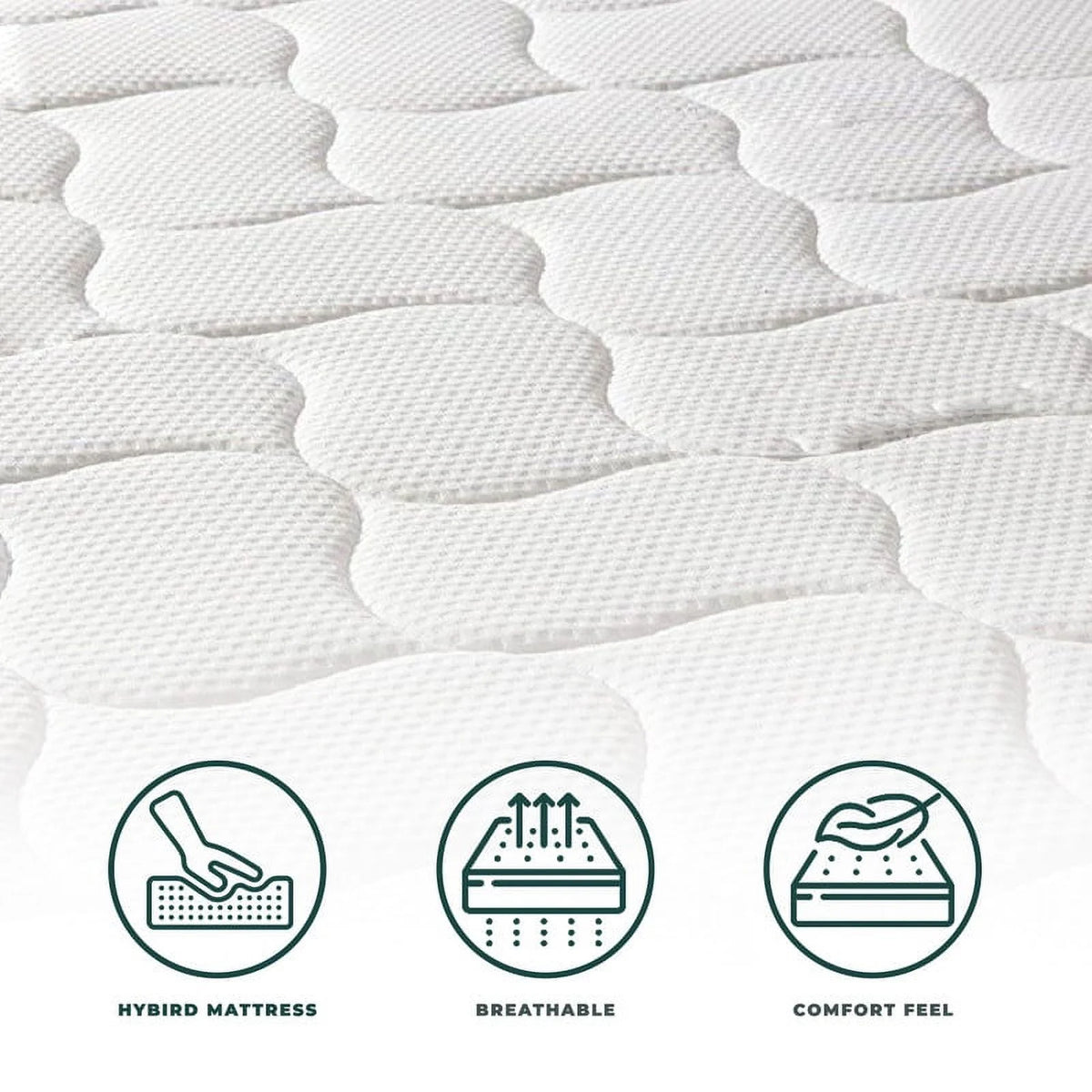 8 Inch Foam Spring Hybrid Queen Mattress W35055