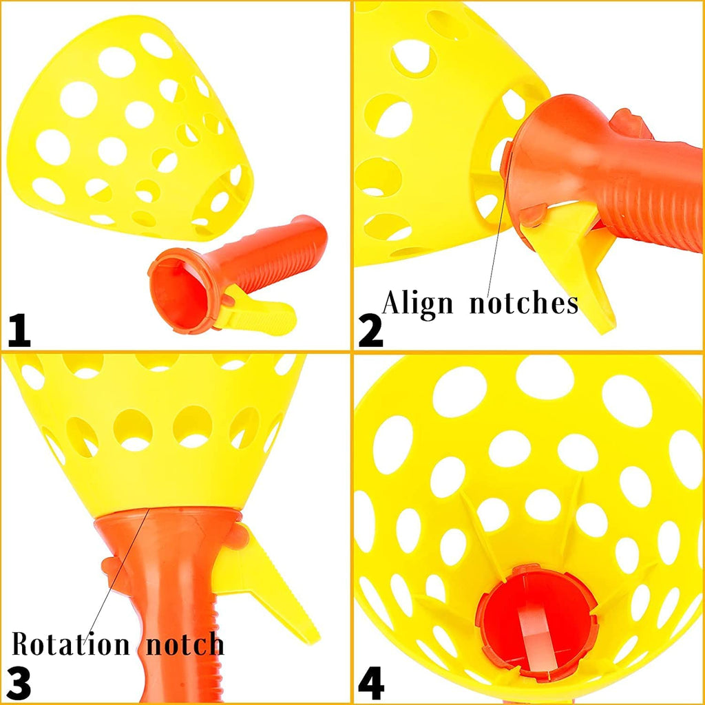 Pop Catch Ball Game with 4 Catch Launcher Baskets and 6 Balls E9741
