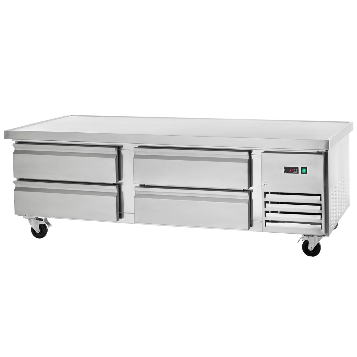 74" Four Drawer Stainless Steel Refrigerated Chef Base A159557