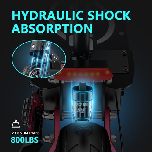 Electric Scooter 5600W Dual Motor 50MPH 45Miles 11" Off Road Tires Folding U99683