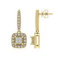 14K Yellow Gold Diamond Halo Stud Earrings L769