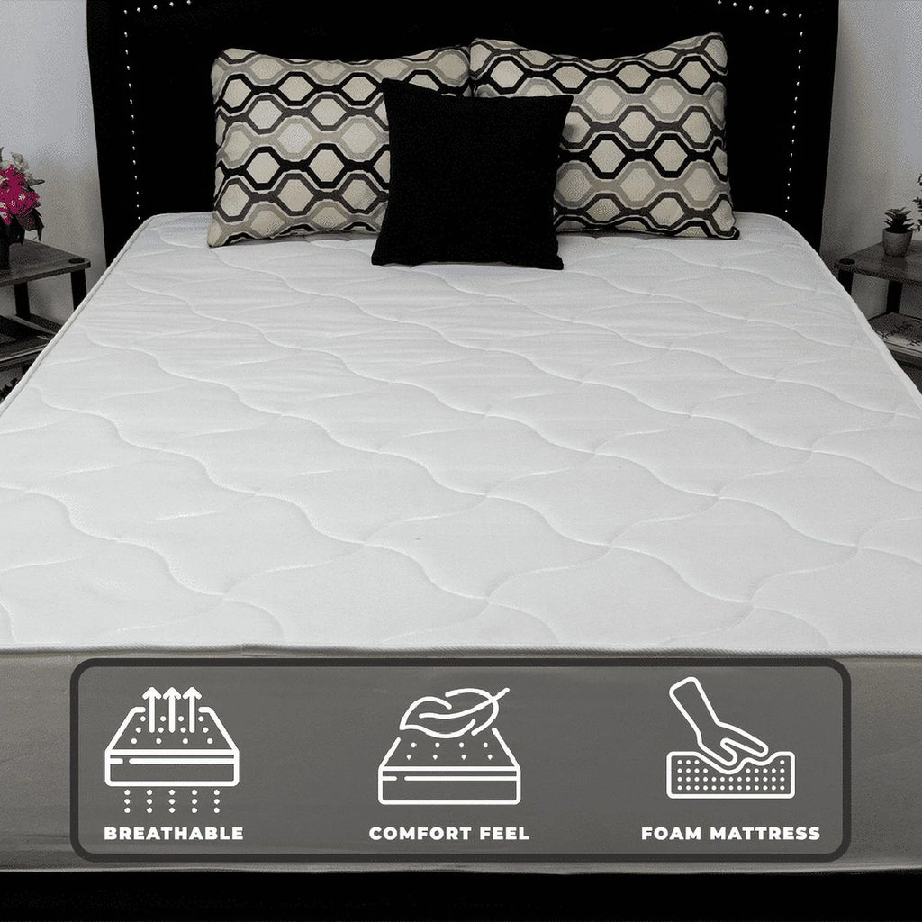6 Inch Medium Firm Euro Top Foam Mattress J1381