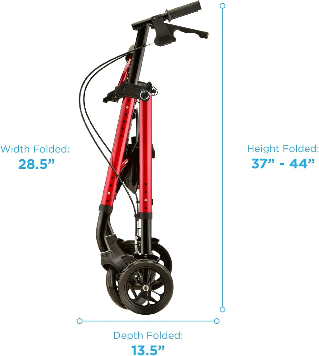 Red Heavy Duty Extra-Wide Rollator F296