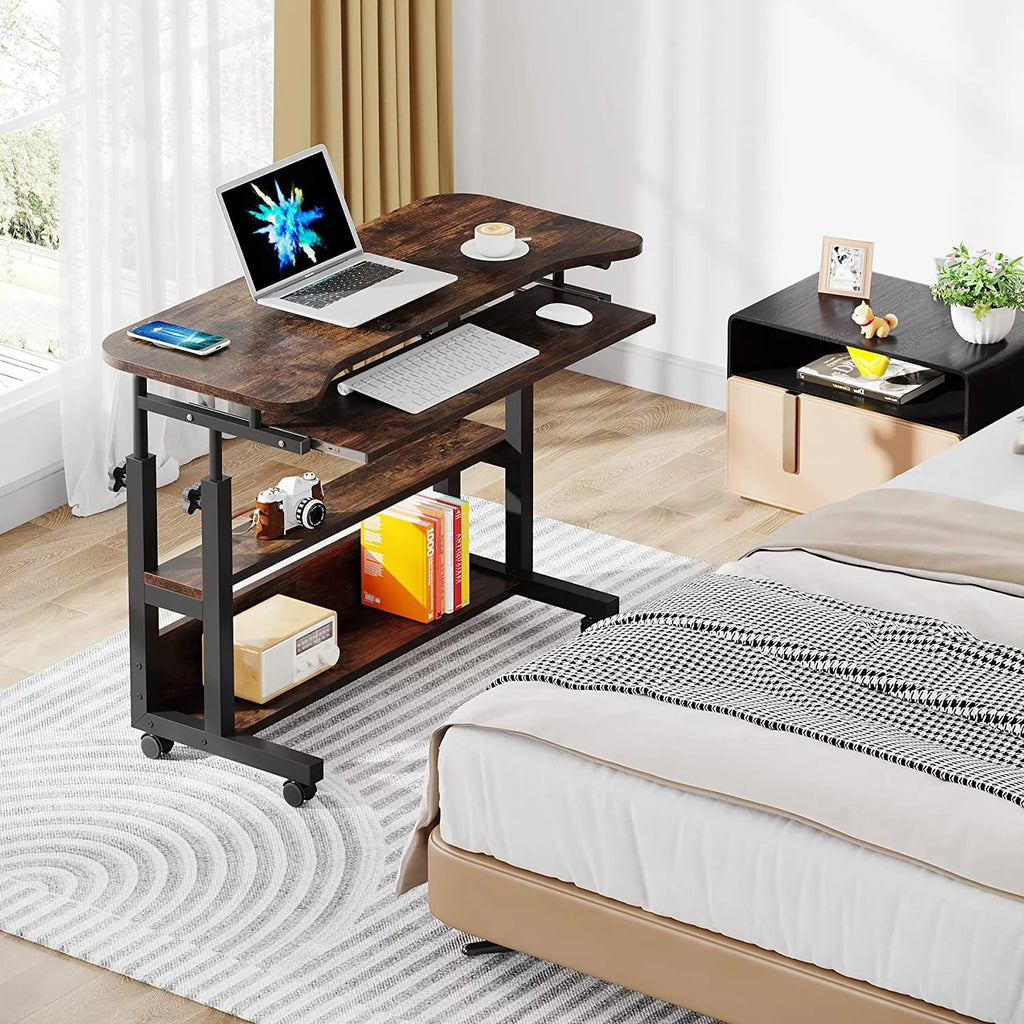 Mobile Height Adjustable Desk with Wireless Charging Station X451780