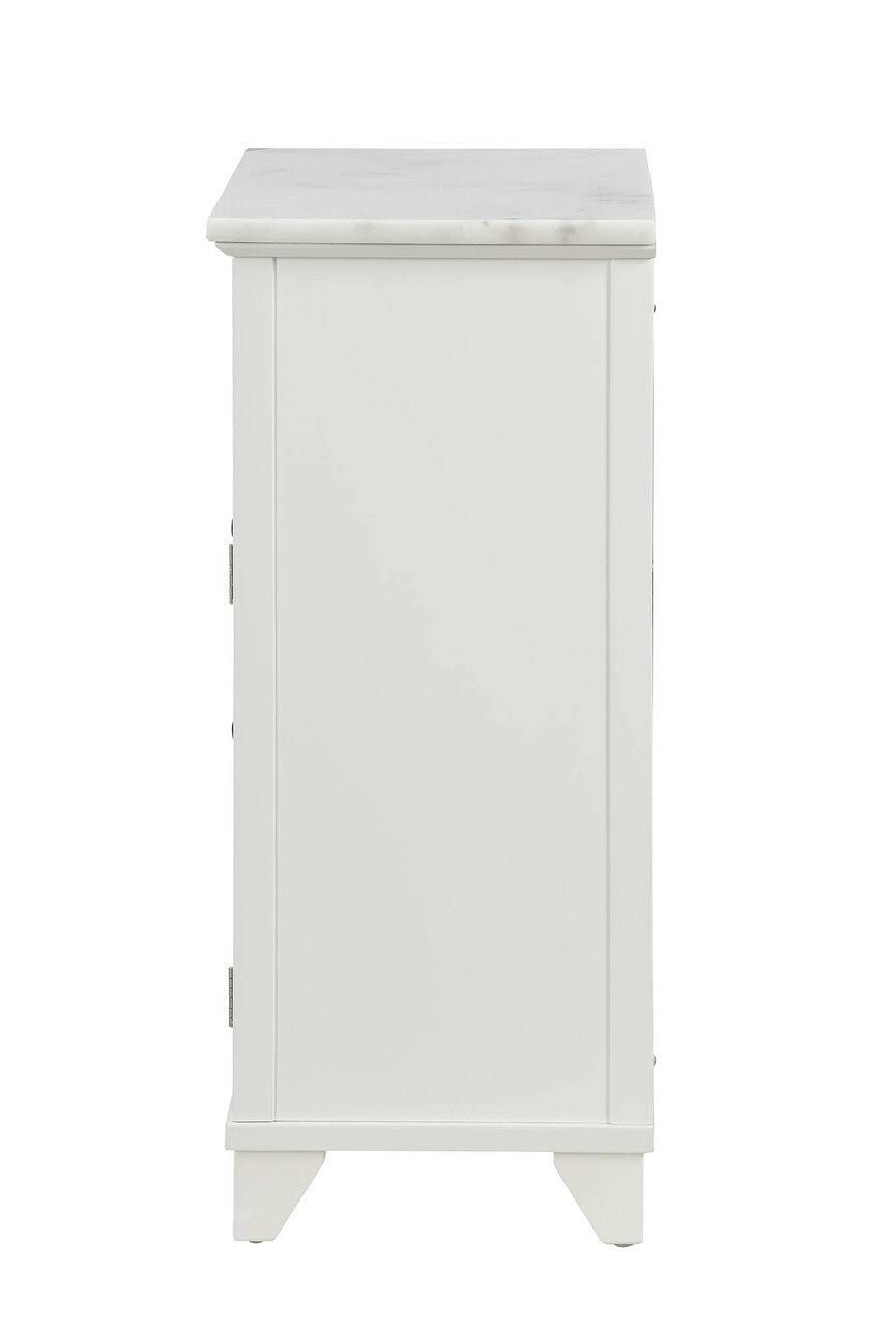 1 Cubby Wooden Cabinet with Marble Top A60471