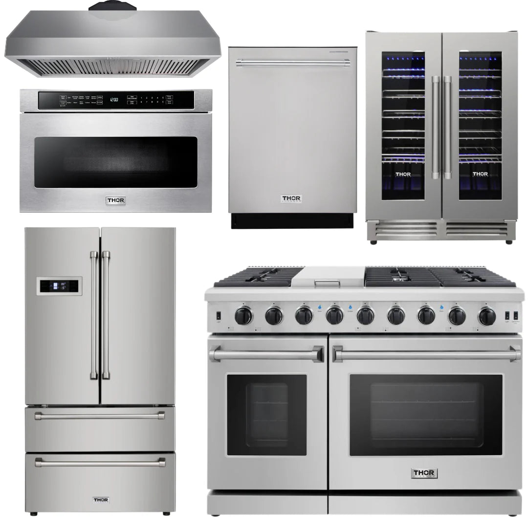 48 in. Natural Gas Range 6 Piece Appliance Set U925