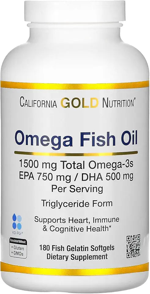 Norwegian Omega-3 Fish Oil, Natural Lemon, 180 Softgels H594