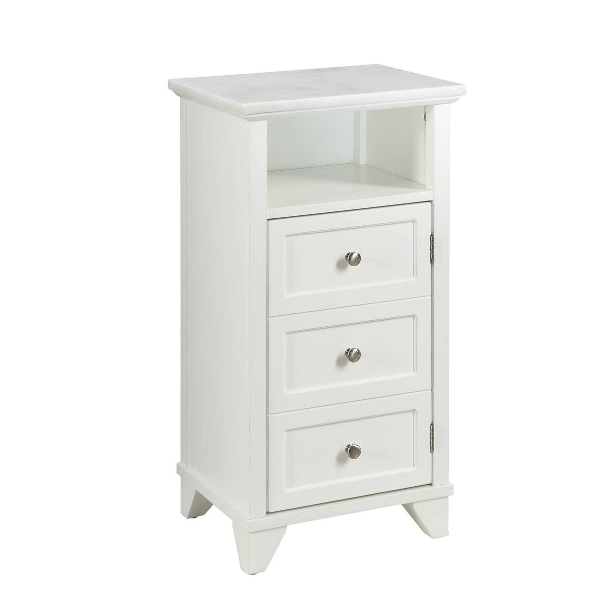 1 Cubby Wooden Cabinet with Marble Top A60471