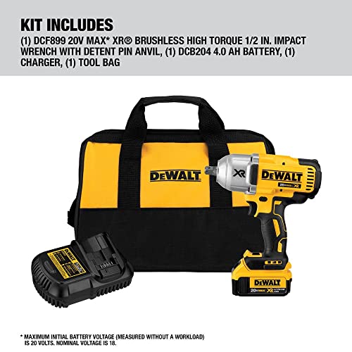 20V Max Brushless High Torque 1/2-Inch Cordless Impact Wrench Kit L841557