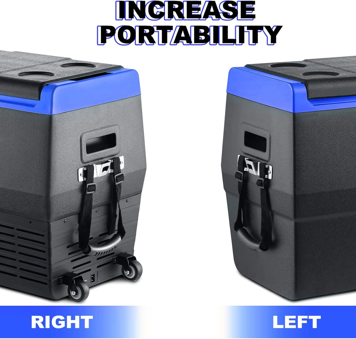 12 Volt Portable Car Refrigerator Freezer with Wheels P332383
