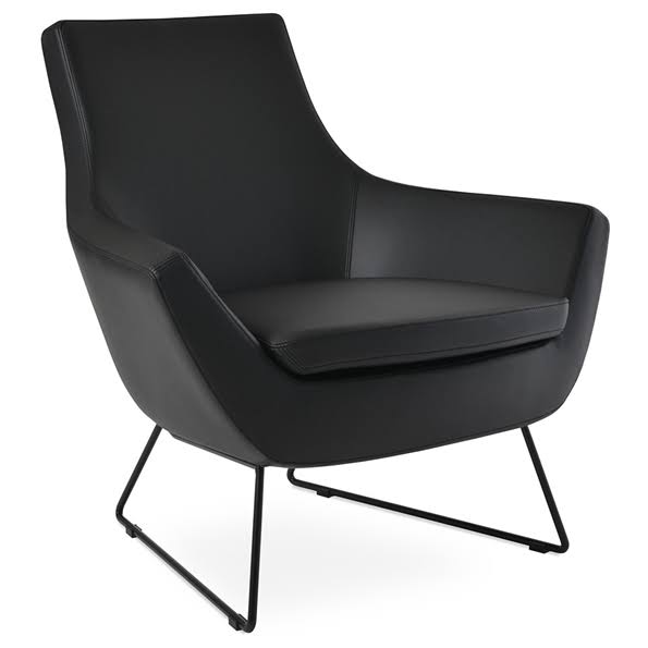 Black Leatherette Arm Chair H2968