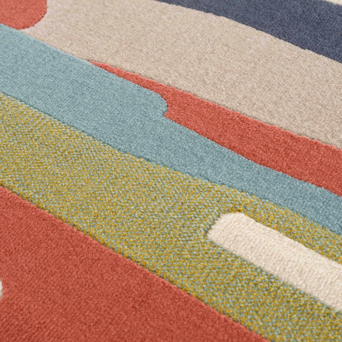 Modern Farmhouse Multicolor Area Rug - 7'10" x 10'3" M998