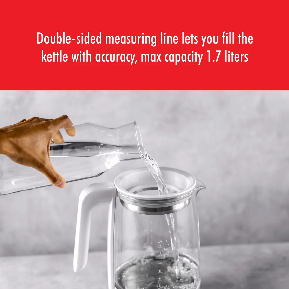 Silver Glass Kettle Z49703