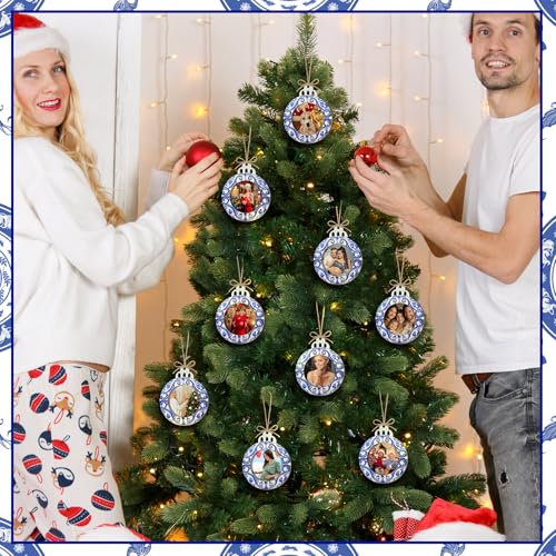 24 Pcs Christmas Photo Ornament Wooden Picture Frames H611853