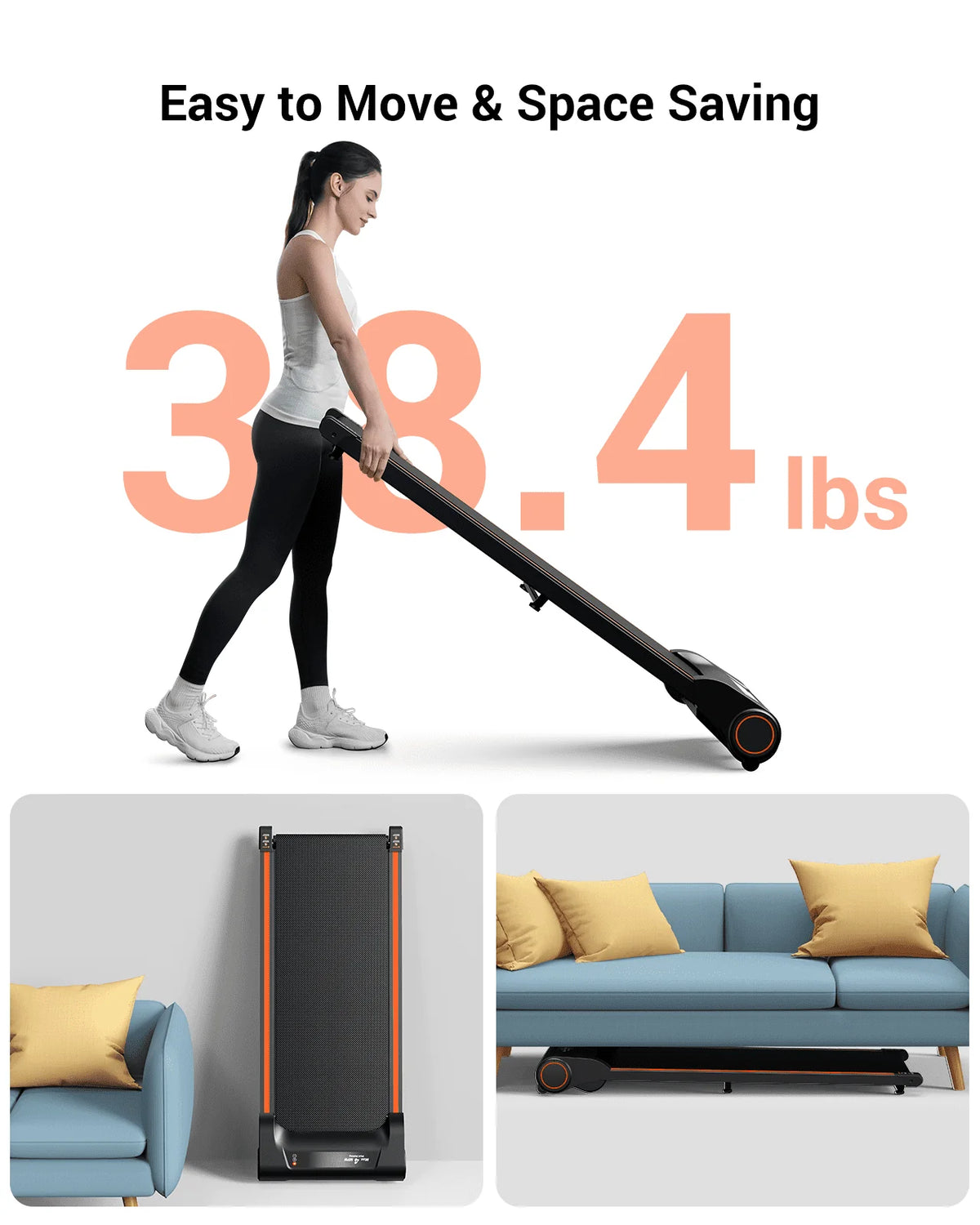 Under Desk Treadmill with Remote Control G8998