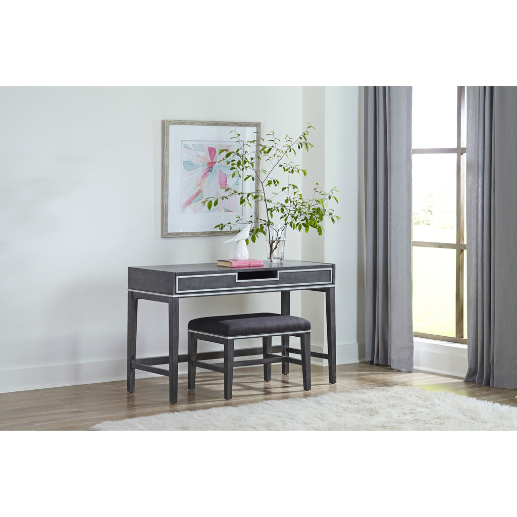 Slate Gray Vanity and Stool X78666