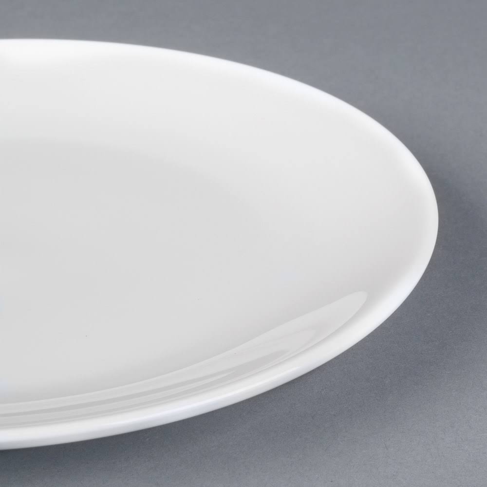 White Coupe Bone China Plate - 24/Case J125