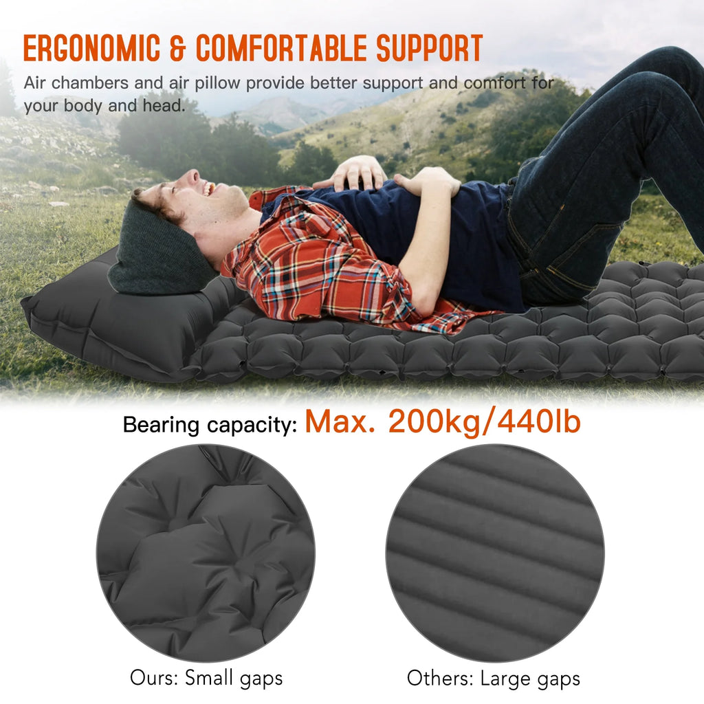 Ultralight Inflatable Camping Sleeping Pad with Pillow A3000