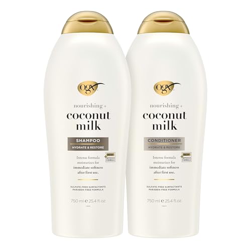 Sulfate Free Coconut Milk Shampoo and Conditioner Set 2 Pack T2914