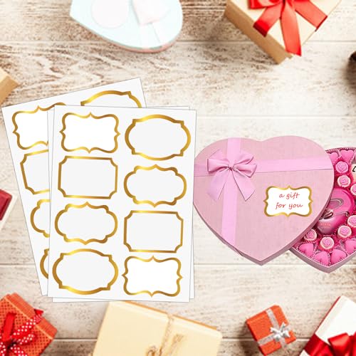Gold Name Tag Stickers 2x3 inch 200 Pcs P896206