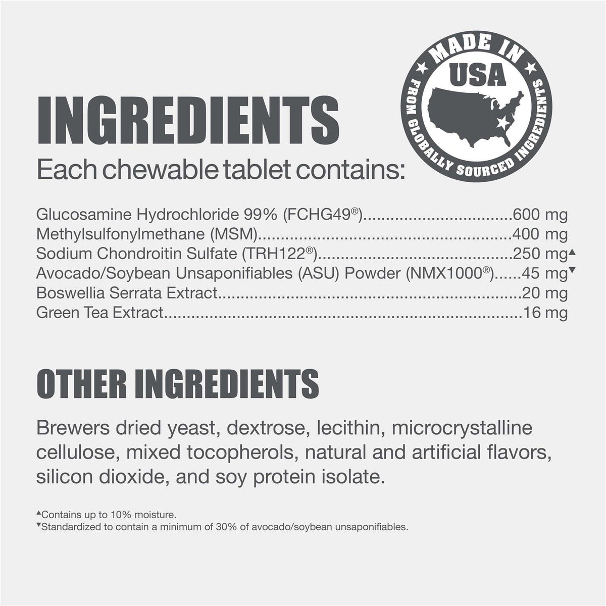Joint Health Supplement with MSM for Small to Medium Dogs Z291