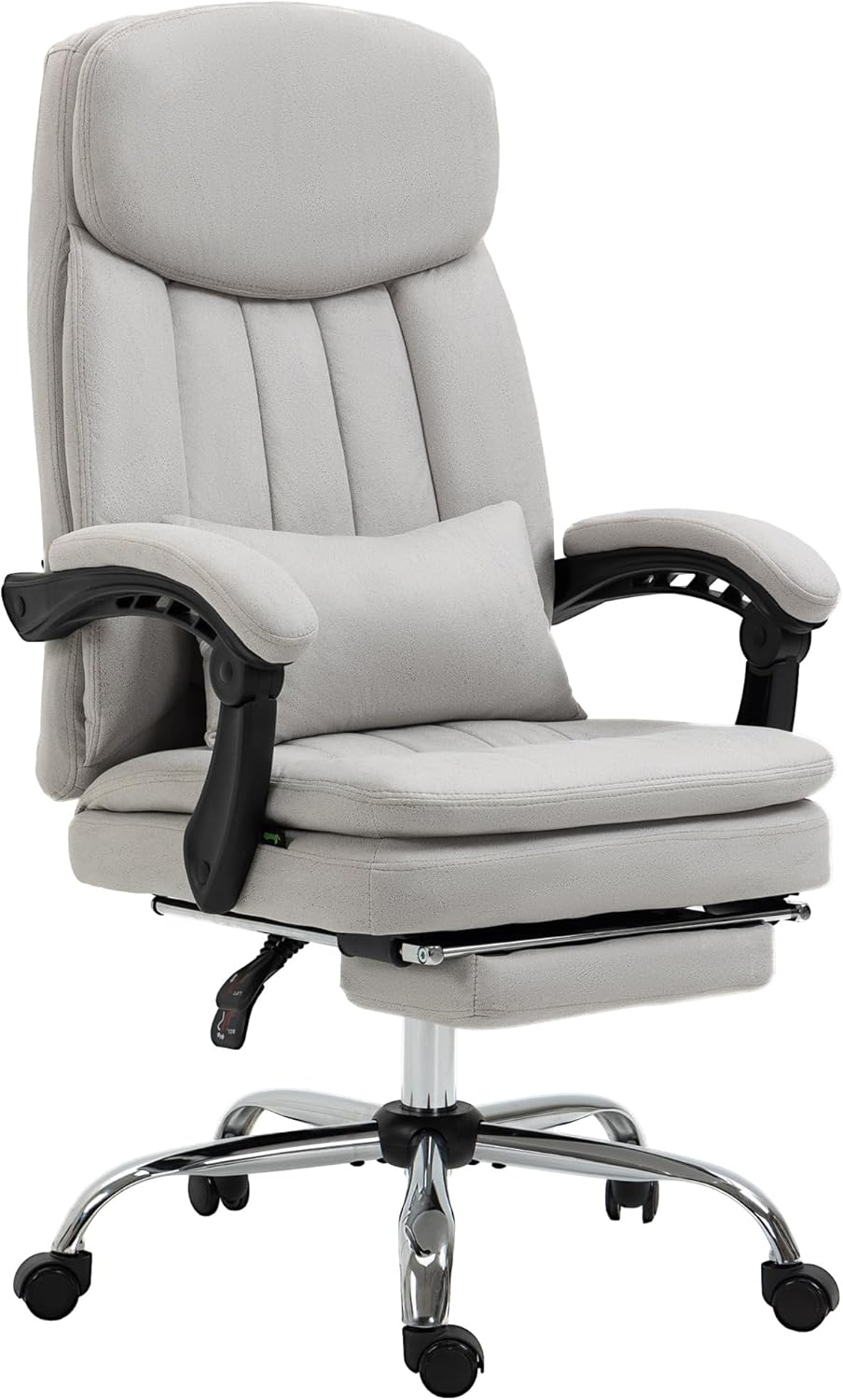 Light Gray Swivel Reclining PU Leather Office Chair Q2661