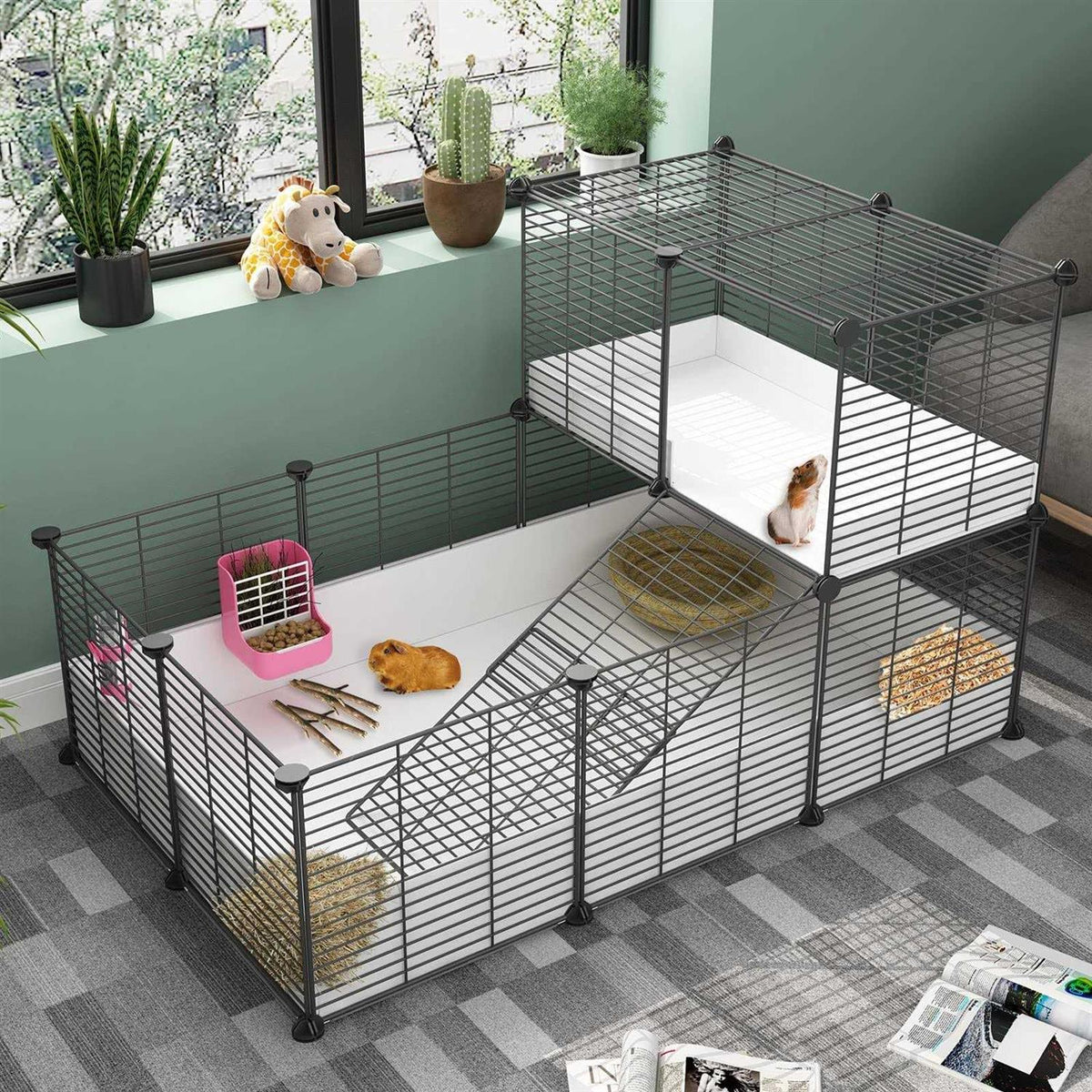 Guinea Pig Cage with Waterproof Plastic Bottom G43293